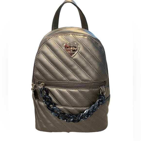 Betsey Johnson Handbags - Betsey Johnson Gunmetal Backpack